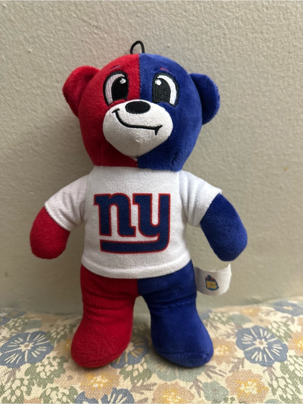 New York Giants Red & Blue Plush Bear with Team Logo - Official Fan Toy